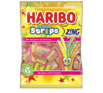 Haribo Rainbow Strips Zing Candy