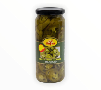 Sofra sliced green jalapeno 480gr