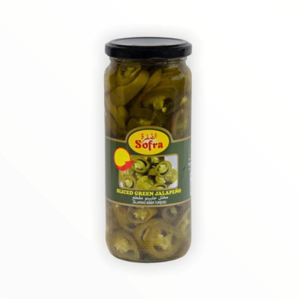 Sofra sliced green jalapeno 480gr