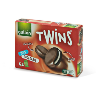 GULLON BISCUITS TWINS COOKIE MILK CHOCO 252G