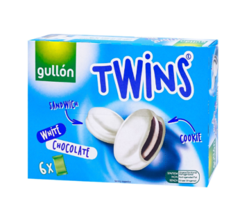 GULLON BISCUITS TWINS COOKIE WHITE CHOCO 252G