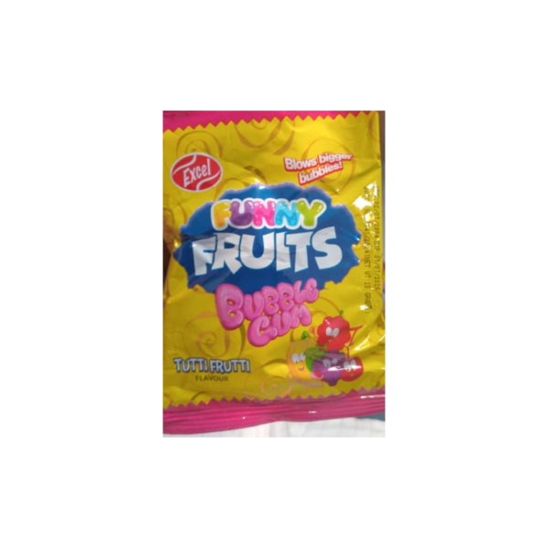 Excel funny fruits bubble gum tutti frutti 25g