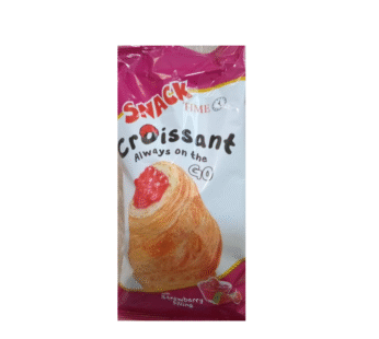 Snack time croissant strawberry jam