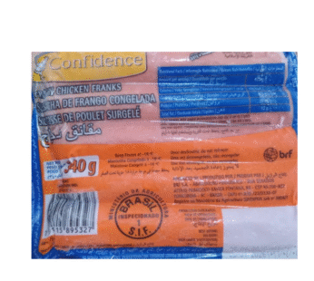Confidence chicken franks hotdog 340g