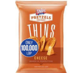 snips pretzels thins cheese 35g