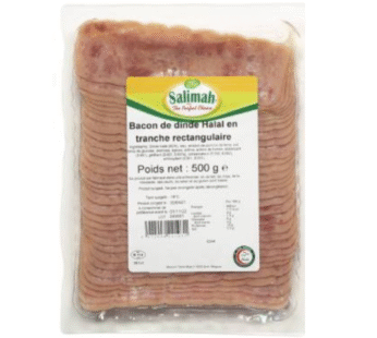 turkey bacon iqf halal salimah 500g sliced