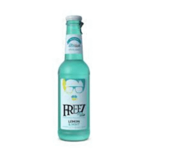freeze carbonated flavored drink lemon and mint