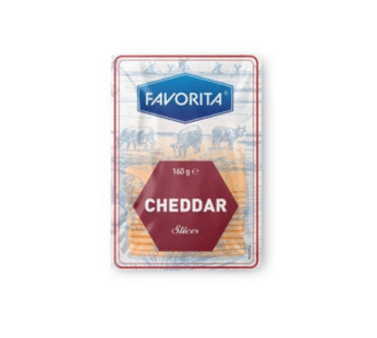 favorita cheddar cheese sliced 160g